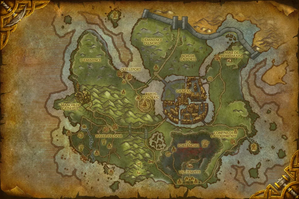 Carte de Gilnéas : 1 emplacement de Veneur Blake