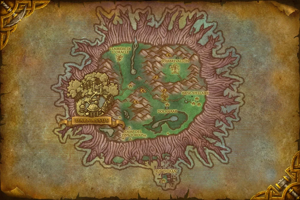 Carte de Teldrassil