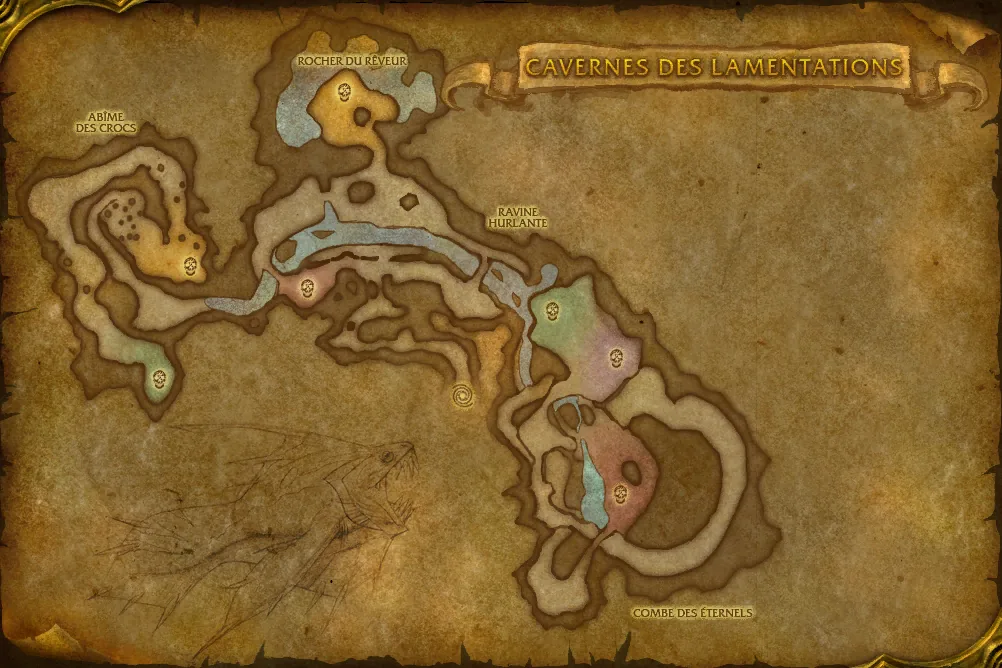 Carte de Cavernes des Lamentations