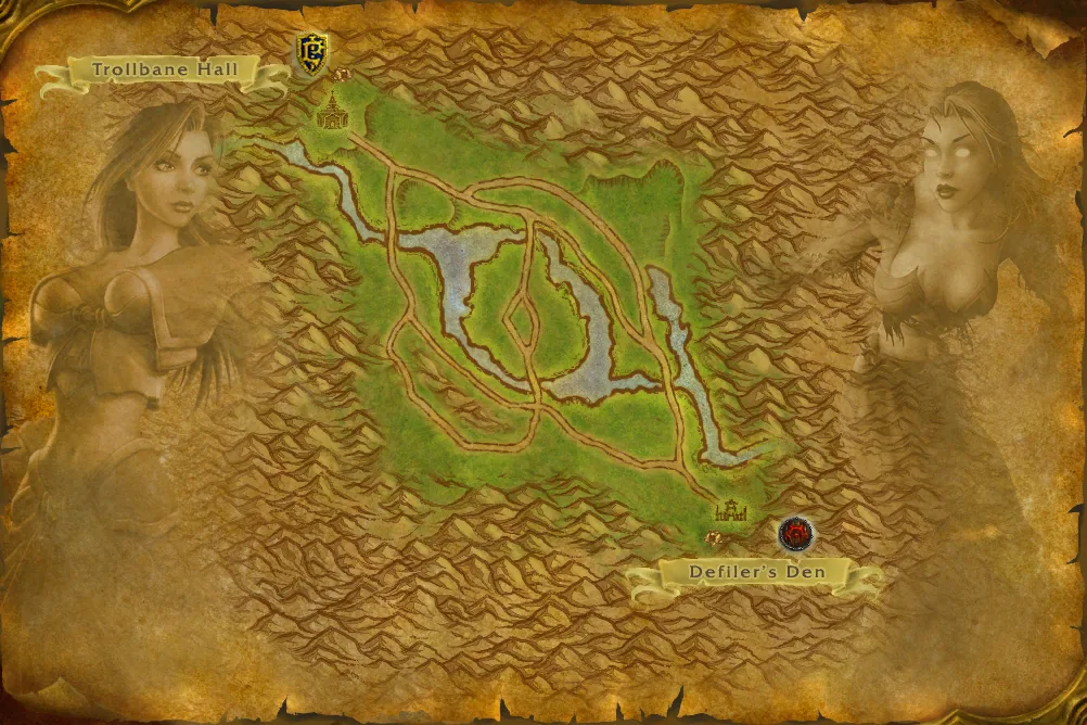 Carte de Bassin d'Arathi : 6 emplacements de Guide spirituel de l''Alliance