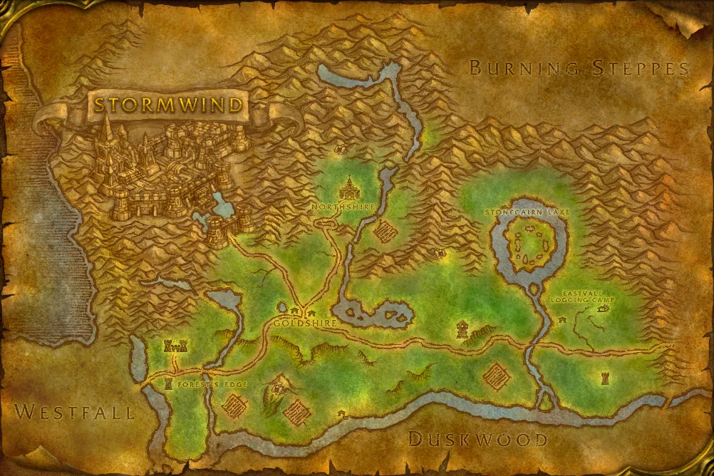 Carte de Forêt d'Elwynn