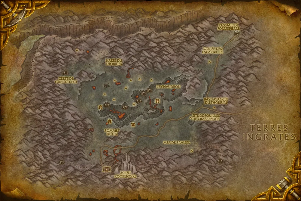 Carte de Gorge des Vents brûlants