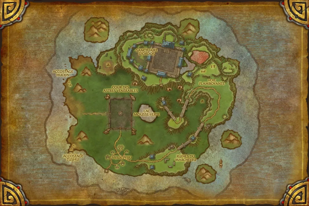Carte de Île du Temps figé : 16 emplacements de Aspic mortel