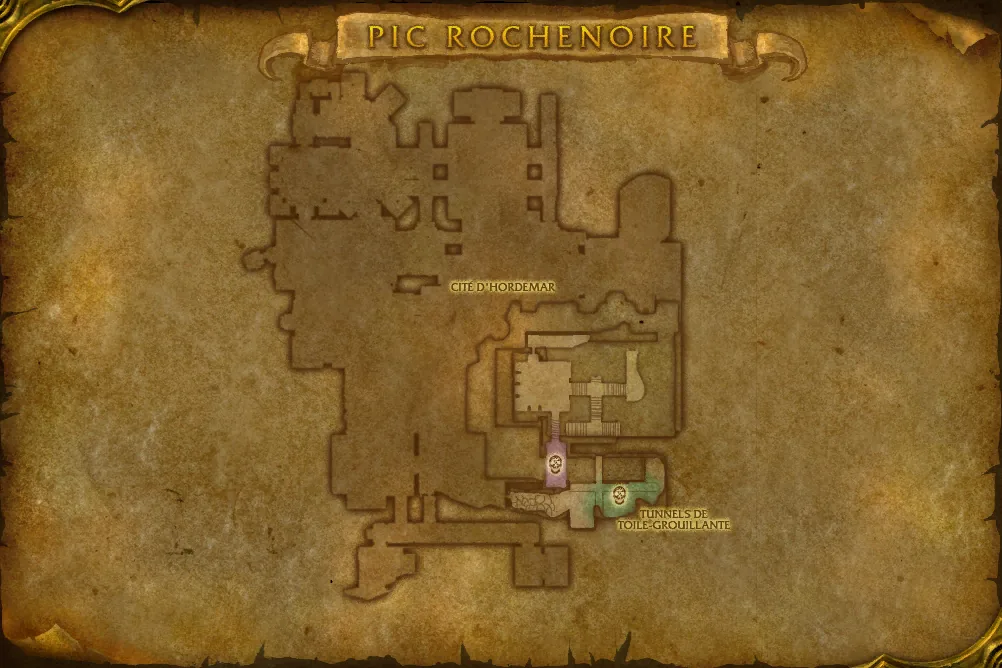 Carte de Pic Rochenoire : Tunnels de Toile-grouillante