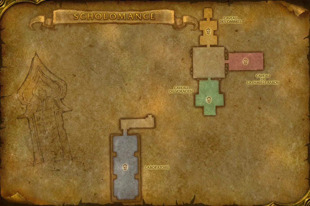 Carte de Scholomance (étage 4) : 1 emplacement de Néophyte de la Scholomance