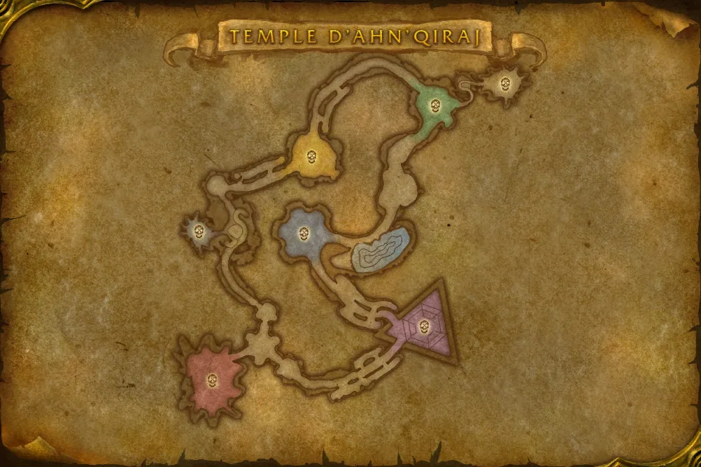 Carte de Temple d'Ahn'Qiraj : Les souterrains de la ruche