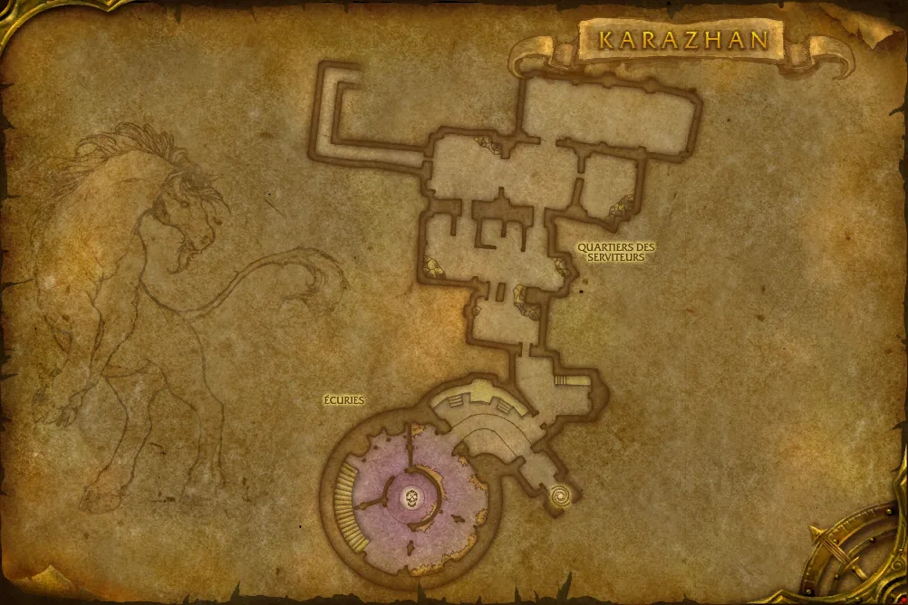 Carte de Karazhan : 9 emplacements de Palefrenier spectral