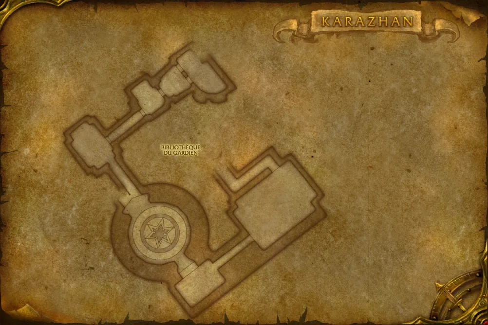 Carte de Karazhan (étage 12) : 9 emplacements de Ombre incantatrice