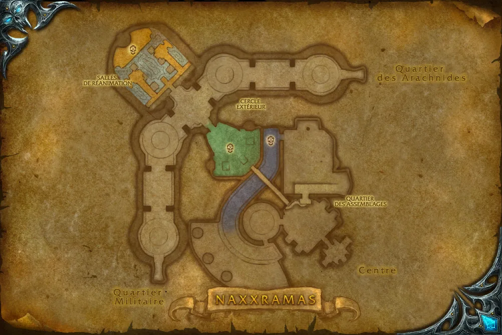 Carte de Naxxramas : Le quartier des Assemblages
