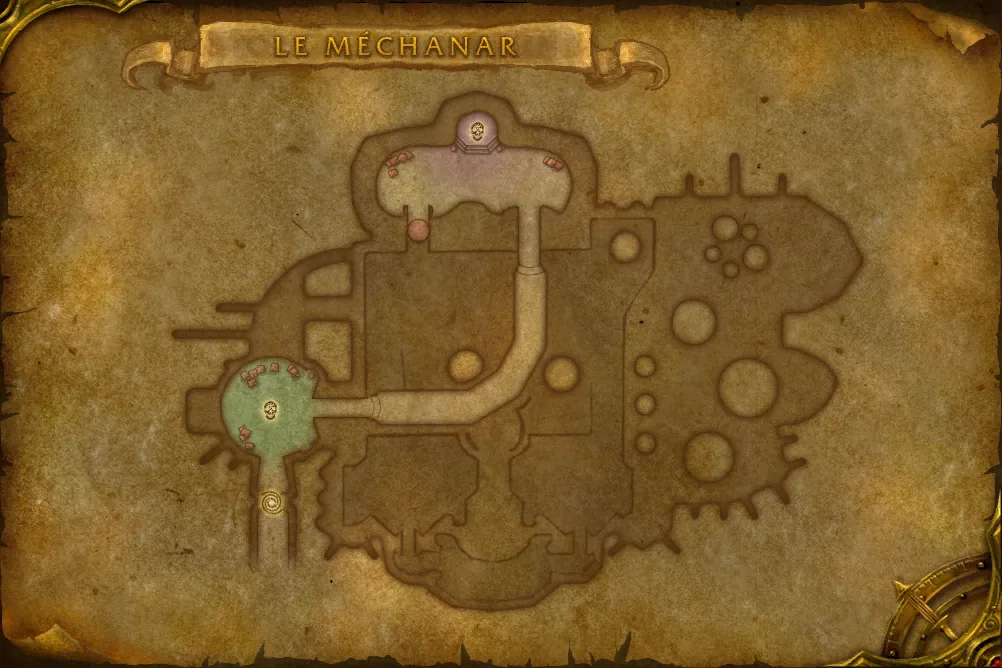 Carte de Le Méchanar (étage 2) : 4 emplacements de Astromage cherche-soleil