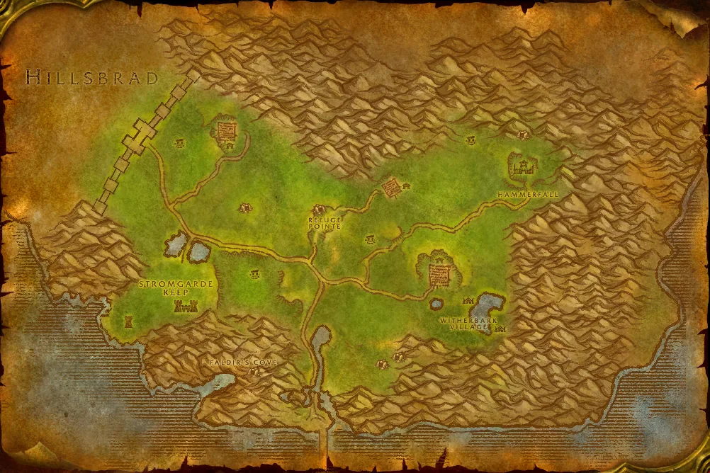 Carte de Hautes-terres d'Arathi