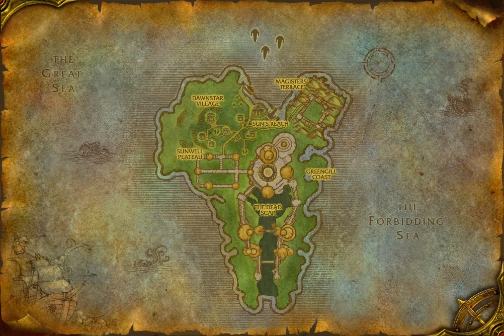 Carte de Île de Quel'Danas : 1 emplacement de Yrma