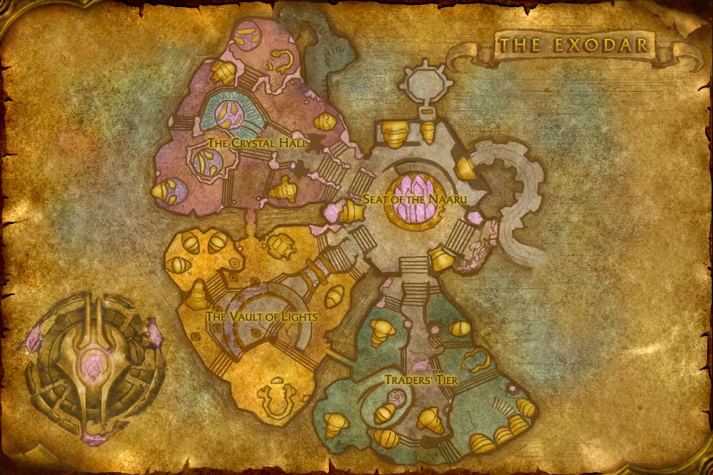 Carte de L'Exodar : 1 emplacement de Tolo