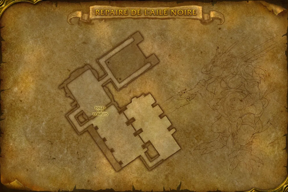 Carte de Repaire de l'Aile noire : 2 emplacements de Capitaine Griffemort