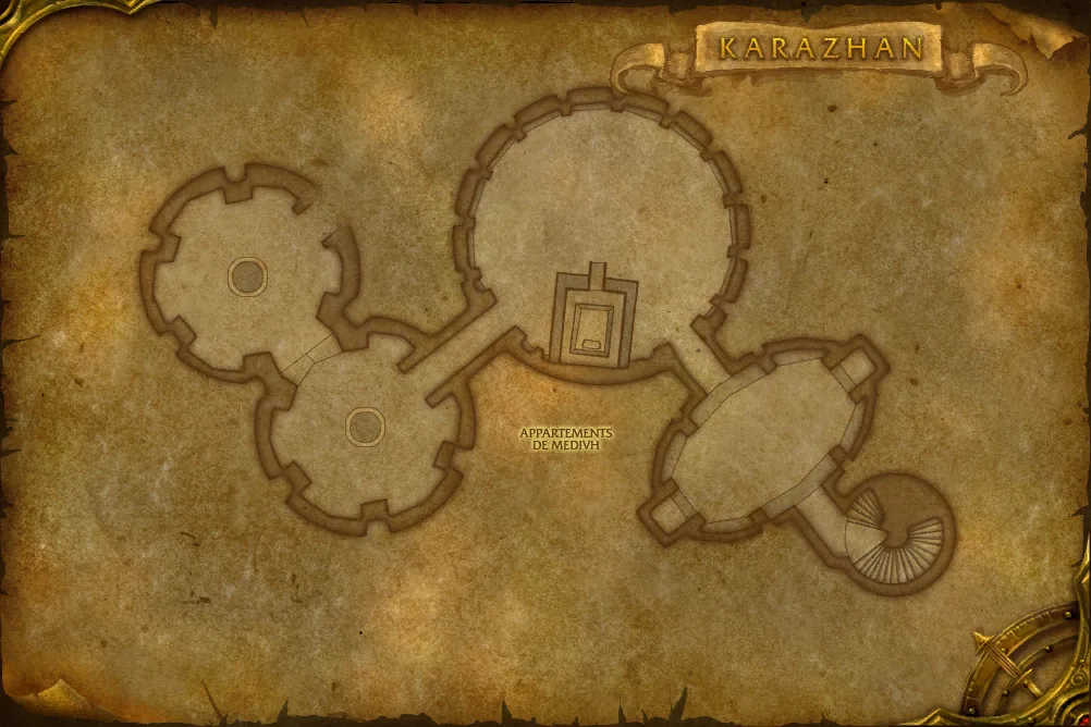Carte de Karazhan (étage 15) : 2 emplacements de Bête de chair supérieure