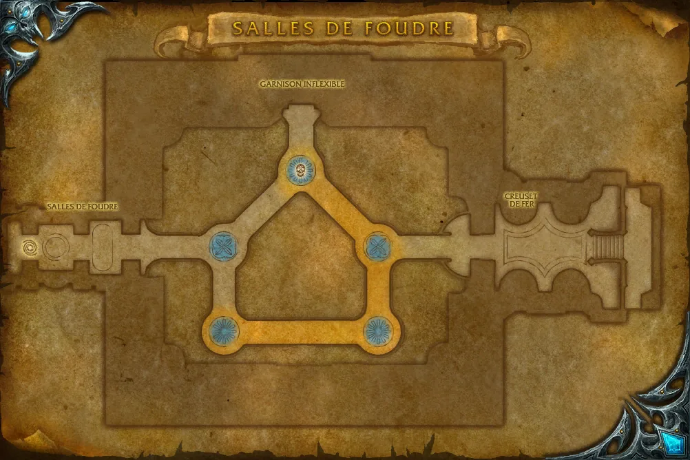 Carte de Les salles de Foudre : La garnison inflexible