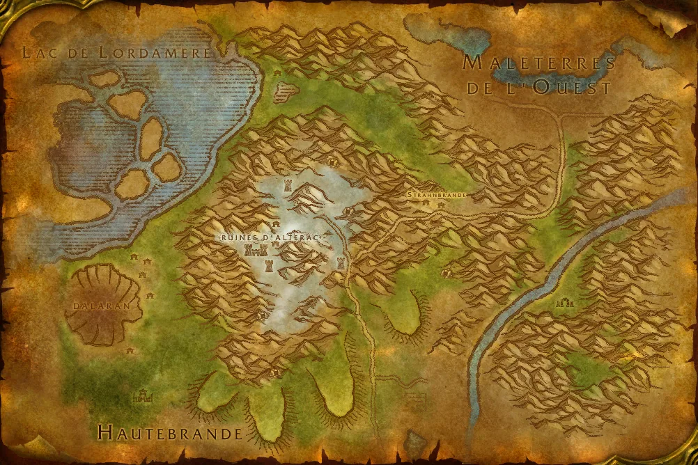 Carte de Montagnes d'Alterac