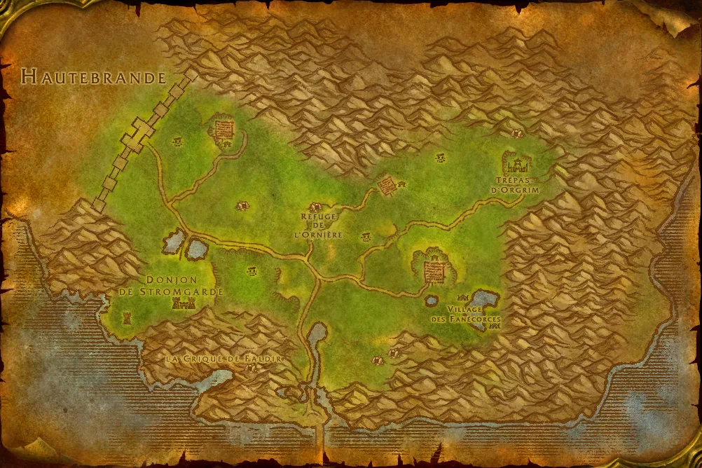 Carte de Hautes-terres d'Arathi