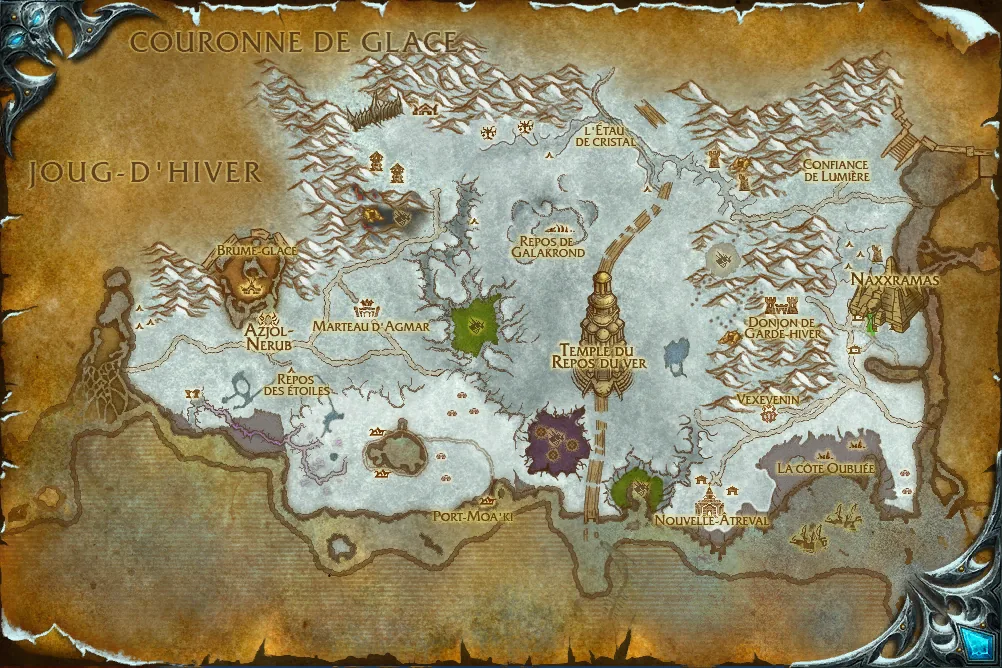 Carte de Désolation des dragons : 7 emplacements de Jormungar trapu