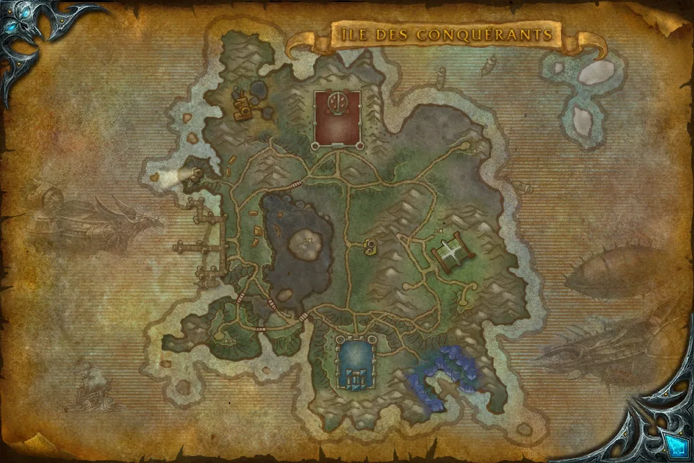 Carte du jeu : Île des Conquérants