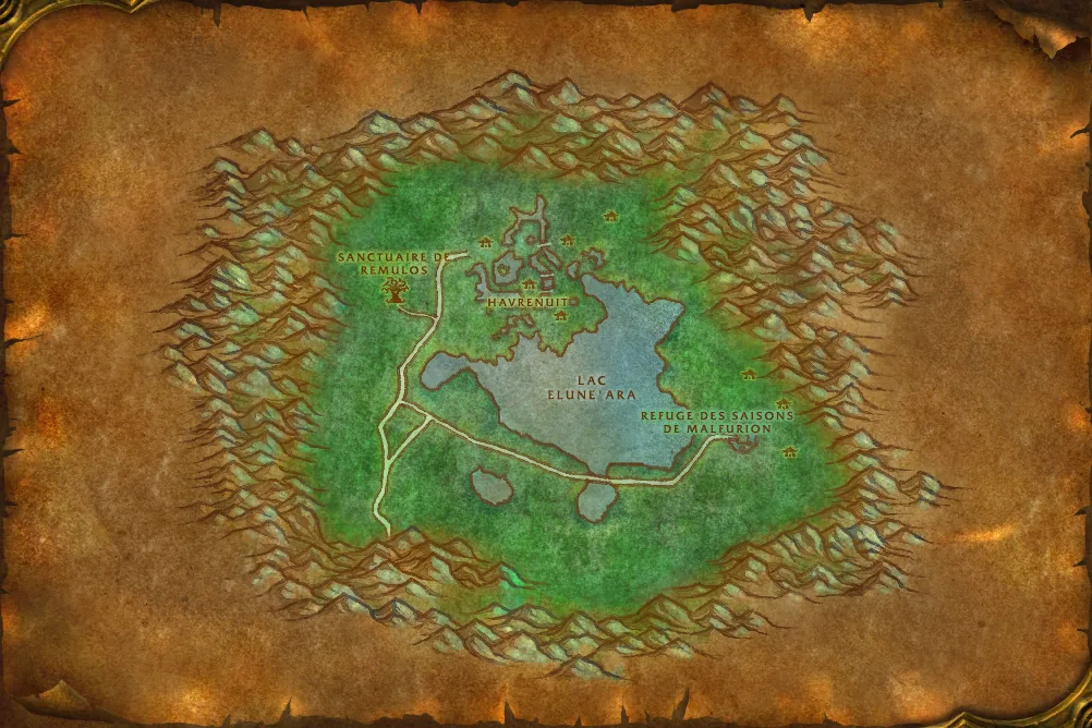Carte de Reflet-de-Lune : 2 emplacements de Mystique Grumegueule
