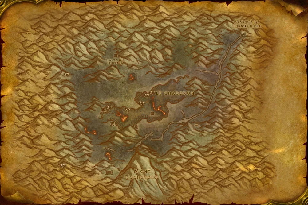 Carte de Gorge des Vents brûlants : 2 emplacements de Brûlar